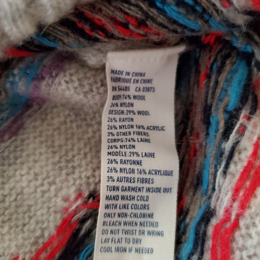 American Eagle Wool Blend Fair Isle Sweater Medium - Picture 4 of 8